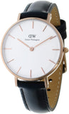 Daniel Wellington Petite Sheffield White Dial Black Leather Strap Watch For Women - DW00100174 Buy Now By Daniel Wellington