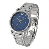 Emporio Armani Luigi Blue Dial Silver Steel Strap Watch For Men - AR11089 Buy Now By Emporio Armani
