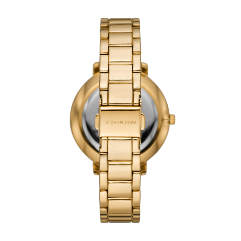 Michael Kors Pyper Three-Hand Black Dial Gold Steel Strap Watch For Women - MK4593 Buy Now By Michael Kors