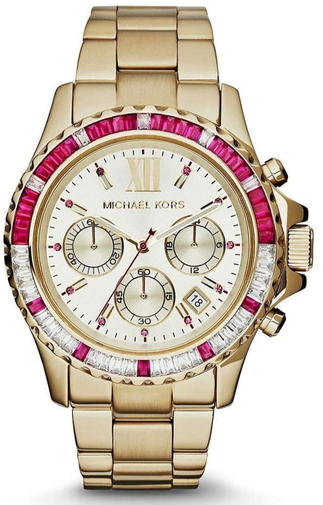 Michael Kors Everest Chronograph Gold Dial Gold Steel Strap Watch for Women - MK5871 Buy Now By Michael Kors