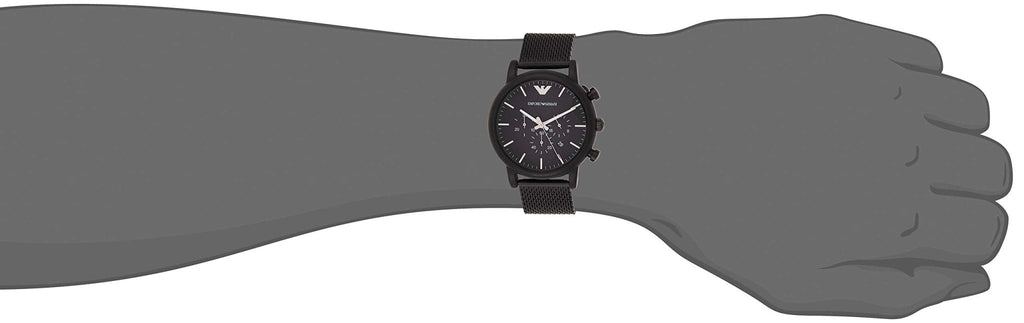 Emporio Armani Sport Chronograph Black Dial Black Mesh Bracelet Watch For Men - AR1968 Buy Now By Emporio Armani
