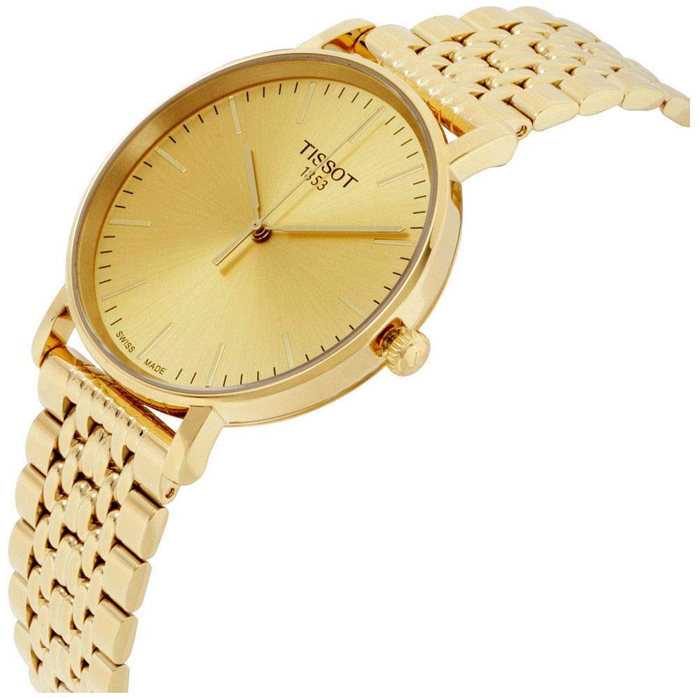 Tissot T Classic Everytime Medium Gold Dial Gold Mesh Bracelet Watch For Men - T109.410.33.021.00 Buy Now By Tissot