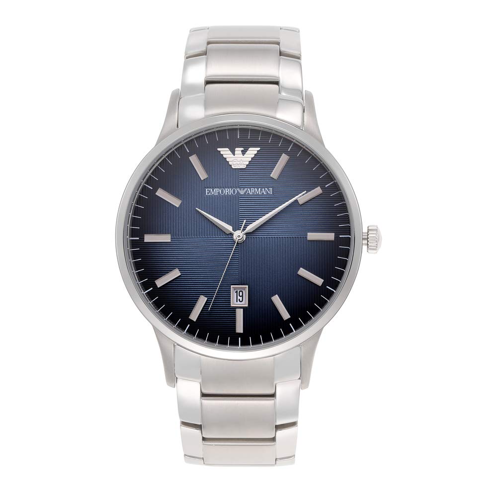 Emporio Armani Renato Quartz Blue Dial Silver Steel Strap Watch For Men - AR11182 Buy Now By Emporio Armani