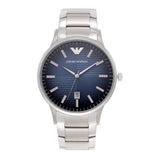 Emporio Armani Renato Quartz Blue Dial Silver Steel Strap Watch For Men - AR11182 Buy Now By Emporio Armani