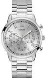 Guess Hendrix Silver Dial Silver Steel Strap Watch for Men - GW0066G1 Buy Now By Guess