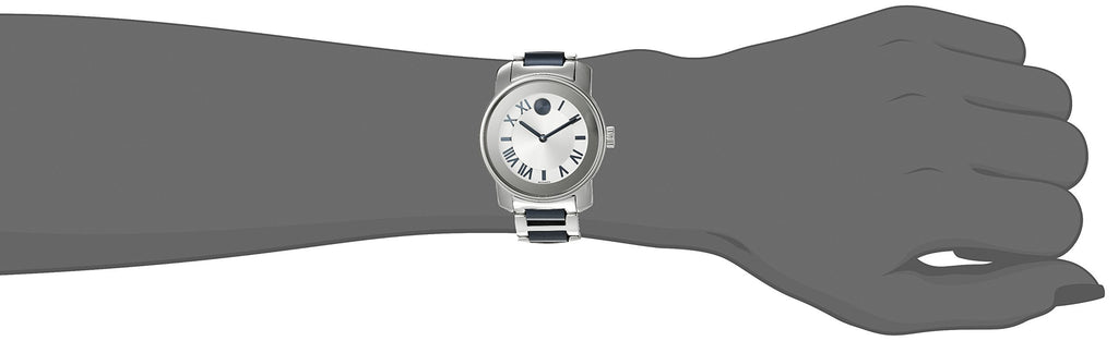 Movado Bold Silver Dial Two Tone Steel Strap Watch For Women - 3600354 Buy Now By Movado
