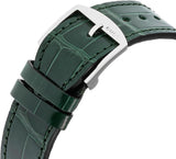 Gucci Grip Quartz Silver Dial Green Leather Strap Watch For Women - YA157414 Buy Now By Gucci