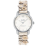 Coach Delancey White Dial Floral White Leather Strap Watch for Women - 14502760 Buy Now By Coach