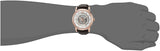 Emporio Armani Meccanico Silver Skeleton Dial Brown Leather Strap Watch For Men - AR1983 Buy Now By Emporio Armani