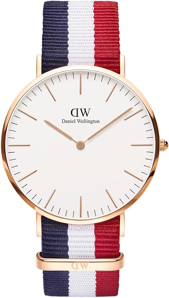 Daniel Wellington Classic Cambridge White Dial Two Tone NATO Strap Watch For Men - DW00100003 Buy Now By Daniel Wellington