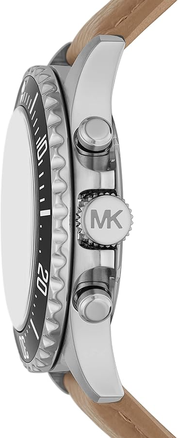 Michael Kors Everest Analog White Dial Brown Leather Strap Watch For Men - MK9092 Buy Now By Michael Kors