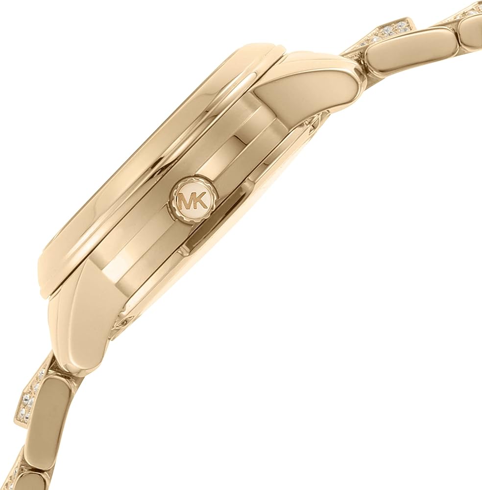 Michael Kors Runway Mercer Analog Brown Dial Gold Steel Strap Watch For Women - MK6855 Buy Now By Michael Kors