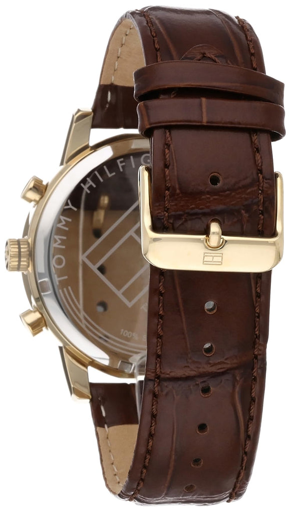 Tommy Hilfiger Harrison White Dial Brown Leather Strap Watch for Men - 1790874 Buy Now By Tommy Hilfiger