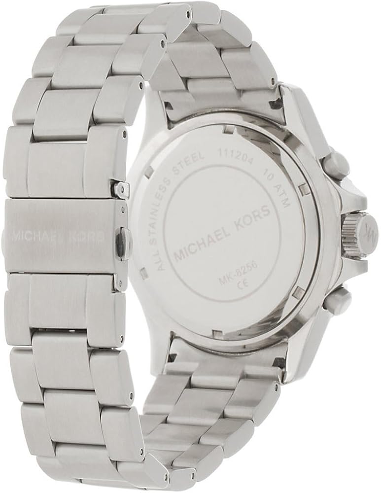 Michael Kors Everest Chronograph Black Dial Silver Steel Strap Watch For Men - MK8256 Buy Now By Michael Kors