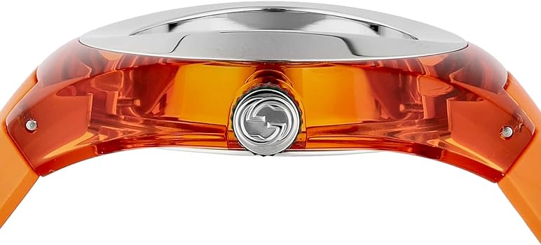 Gucci Sync XXL Quartz Orange Dial Orange Rubber Strap Unisex Watch - YA137108 Buy Now By Gucci