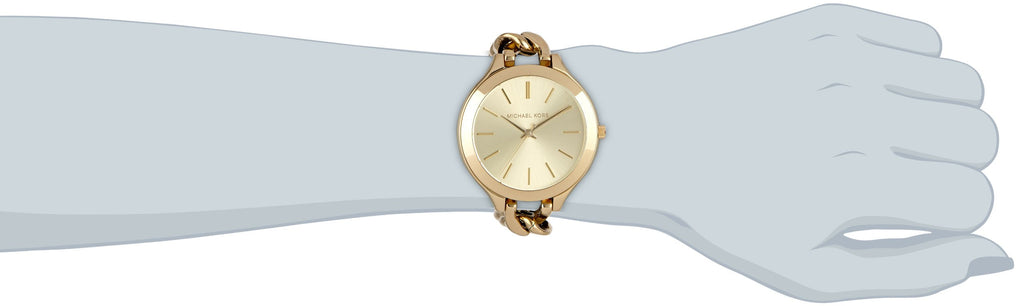 Michael Kors Runway Gold Dial Gold Steel Strap Watch for Women - MK3222 Buy Now By Michael Kors