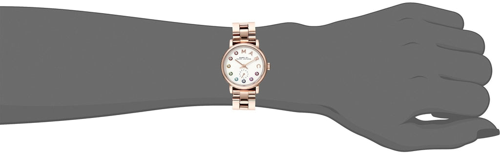 Marc Jacobs Baker Dexter White Dial Rose Gold Steel Strap Watch for Women - MBM3443 Buy Now By Marc Jacobs