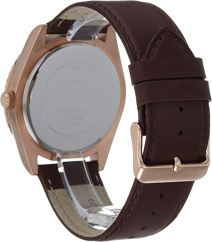 Guess Connoisseur Blue Dial Brown Leather Strap Watch For Men - GW0353G2 Buy Now By Guess