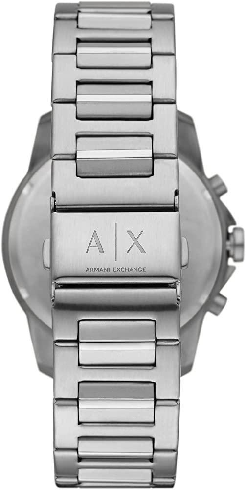 Armani Exchange Outerbanks Chronograph Silver Dial Silver Steel Strap Watch For Men - AX7141 Buy Now By Armani Exchange