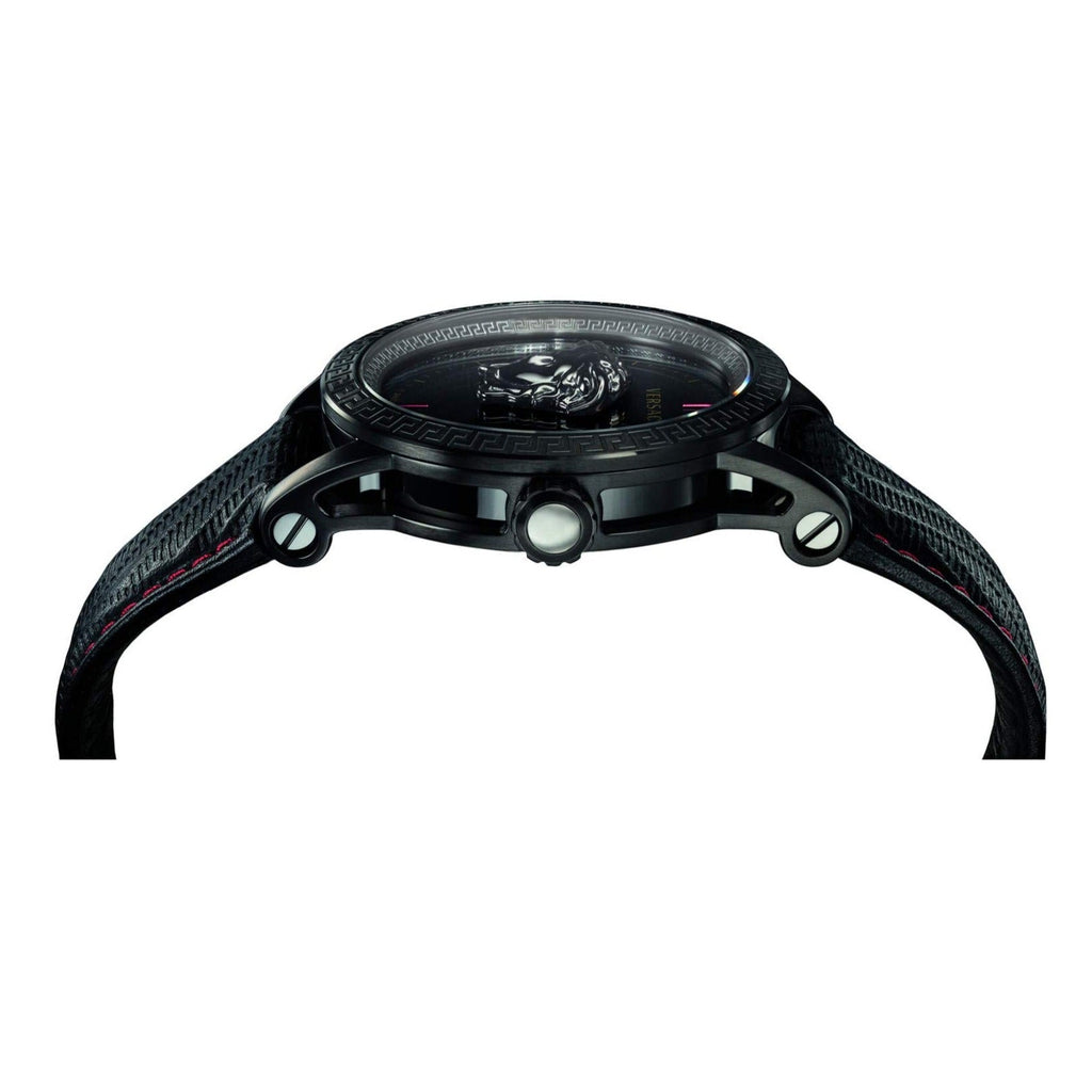 Versace Palazzo Empire Black Dial Black Leather Strap Watch for Men - VERD00218 Buy Now By Versace