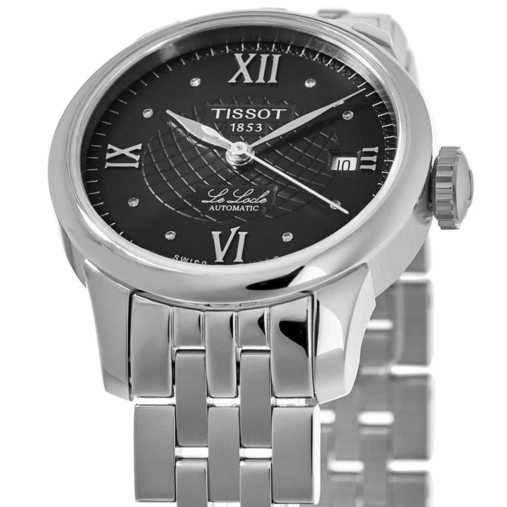 Tissot Le Locle Automatic Lady Black Dial Silver Steel Strap Watch For Women - T41.1.183.56 Buy Now By Tissot