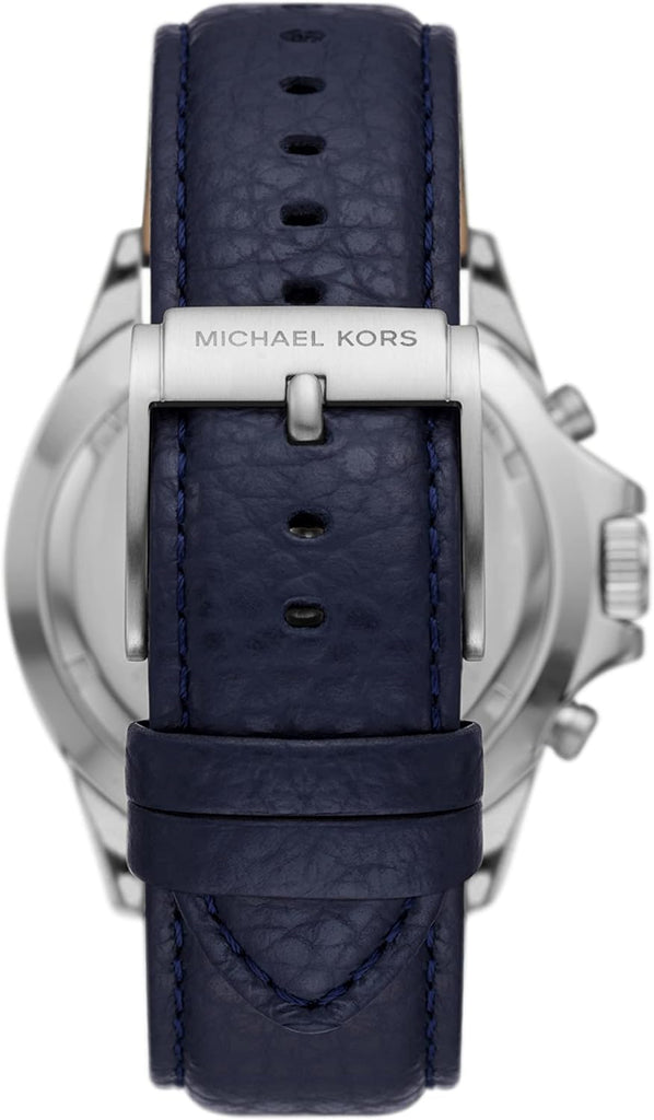 Michael Kors Everest Chronograph Black Dial Blue Leather Strap Watch For Men - MK9091 Buy Now By Michael Kors