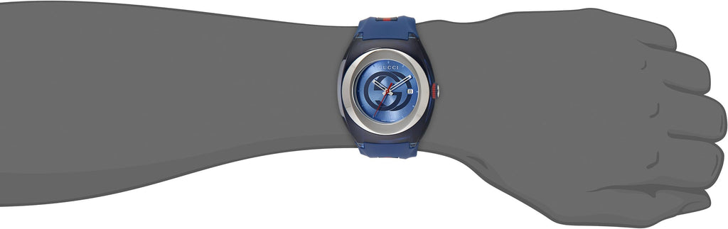 Gucci Sync XXL Quartz Blue Dial Blue Rubber Strap Watch For Men - YA137104 Buy Now By Gucci