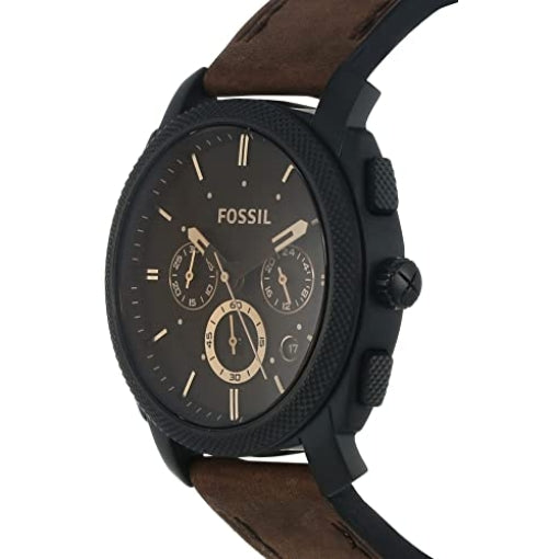 Fossil Machine Flight Chronograph Brown Dial Brown Leather Strap Watch for Men - FS4656 Buy Now By Fossil