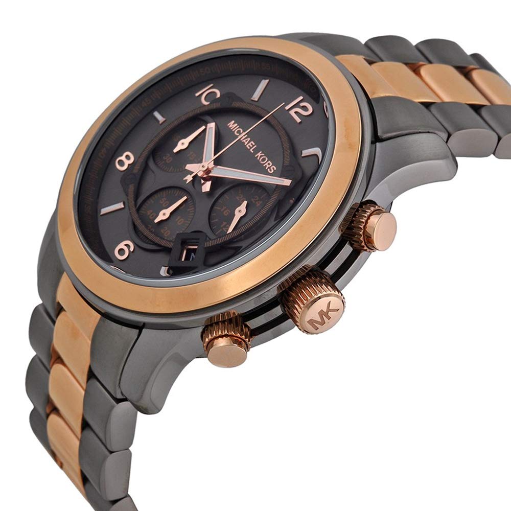 Michael Kors Runway Chronograph Grey Dial Two Tone Steel Strap Unisex Watch - MK8189 Buy Now By Michael Kors