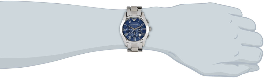 Emporio Armani Classic Blue Dial Silver Steel Strap Watch For Men - AR1635 Buy Now By Emporio Armani