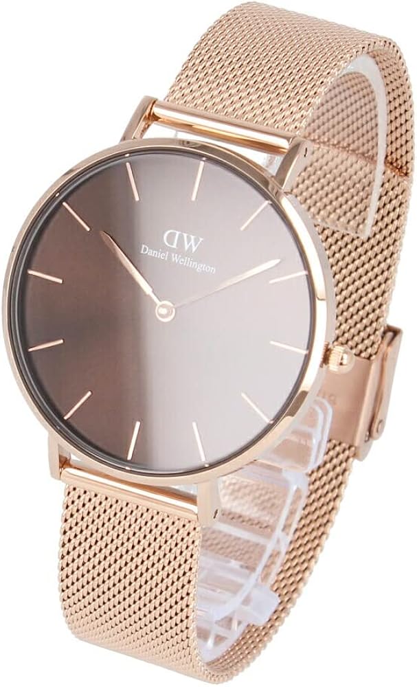 Daniel Wellington Petite Amber Brown Dial Rose Gold Mesh Strap Watch for Women - DW00100478 Buy Now By Daniel Wellington