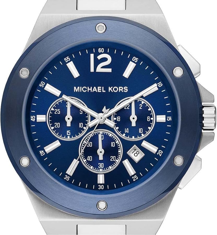 Michael Kors Lennox Chronograph Blue Dial Silver Steel Strap Watch For Men - MK8938 Buy Now By Michael Kors
