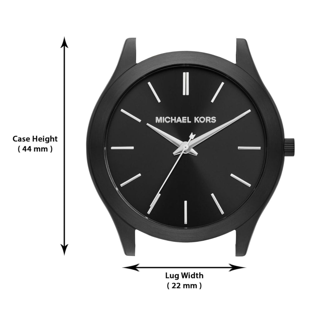 Michael Kors Slim Runway Black Dial Black Leather Strap Watch For Men - MK8908 Buy Now By Michael Kors