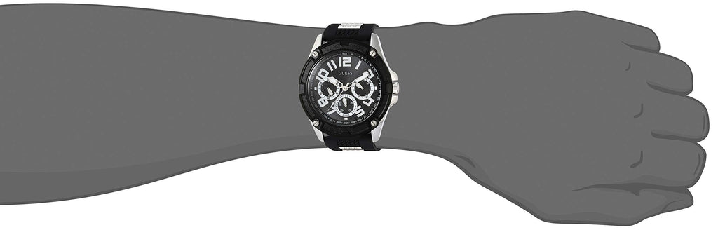 Guess Delta Black Dial Black Silicone Strap Watch for Men - GW0051G1 Buy Now By Guess