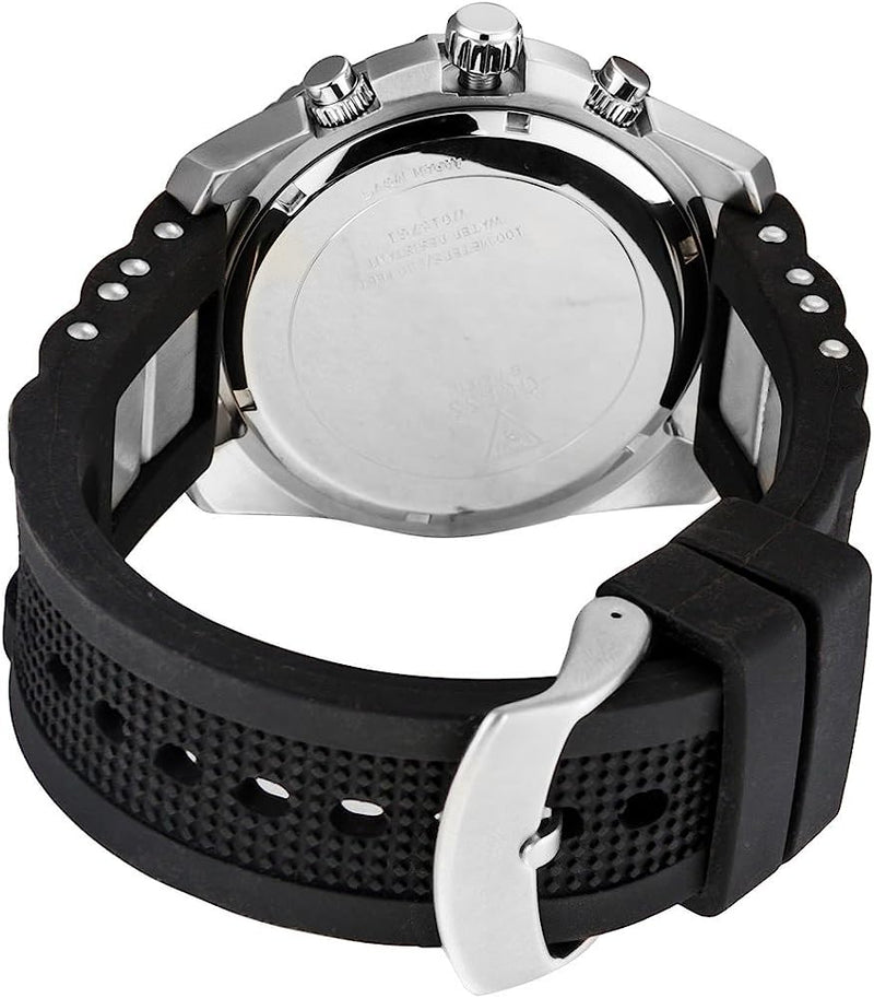 Guess Intrepid Chronograph Black Dial Two Tone Steel Strap Watch for Men - W0167G1 Buy Now By Guess