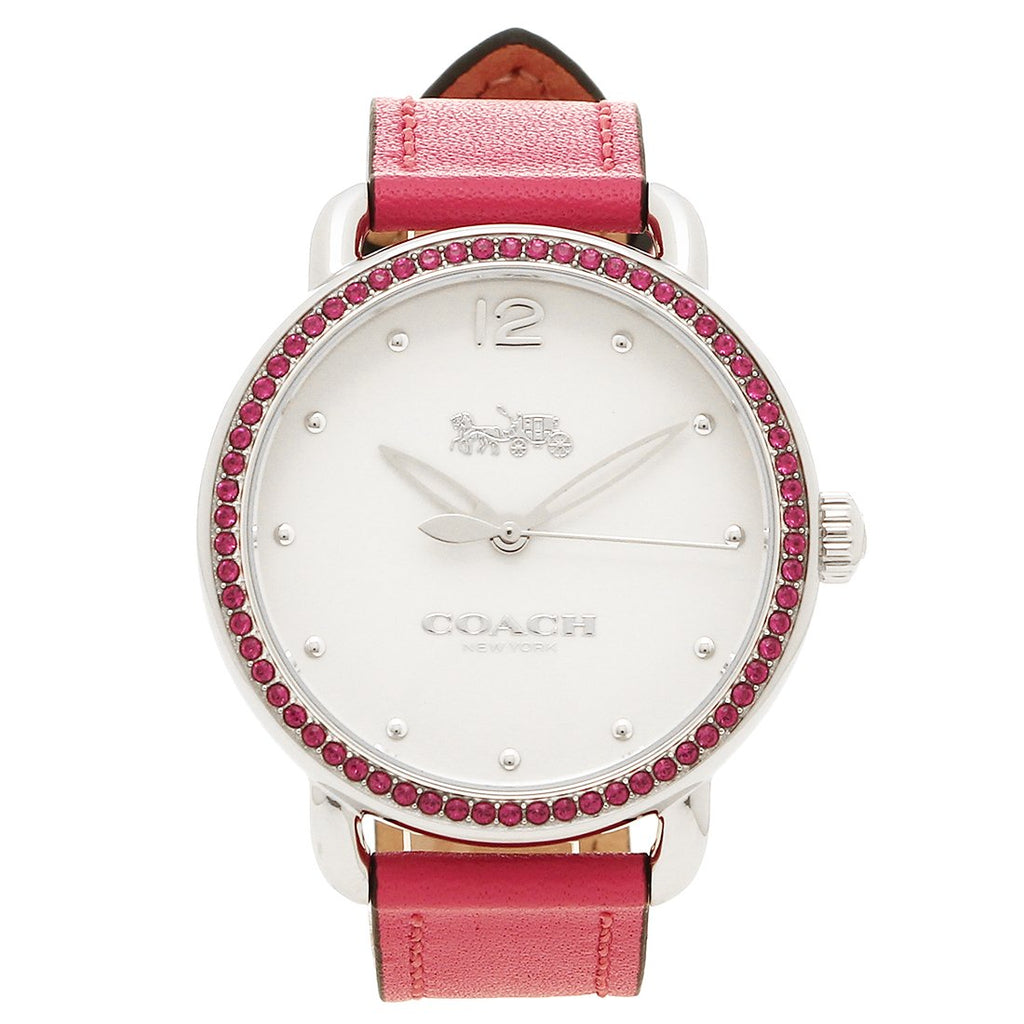 Coach Delancey White Dial Red Leather Strap Watch for Women - 14502879 Buy Now By Coach