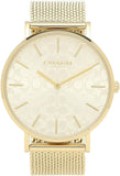 Coach Perry Silver Dial Gold Mesh Bracelet Watch for Women - 14503385 Buy Now By Coach