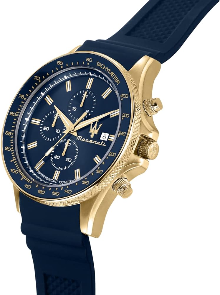 Maserati SFIDA Chronograph Blue Dial Blue Rubber Strap Watch For Men - R8871640004 Buy Now By Maserati
