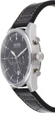 Hugo Boss Pioneer Chronograph Black Dial Black Leather Strap Watch For Men - 1513708 Buy Now By Hugo Boss