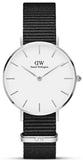 Daniel Wellington Classic Petite Cornwall White Dial Black NATO Strap Watch For Women - DW00100254 Buy Now By Daniel Wellington