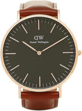 Daniel Wellington Classic St Mawes Black Dial Brown Leather Strap Watch For Men - DW00100124 Buy Now By Daniel Wellington