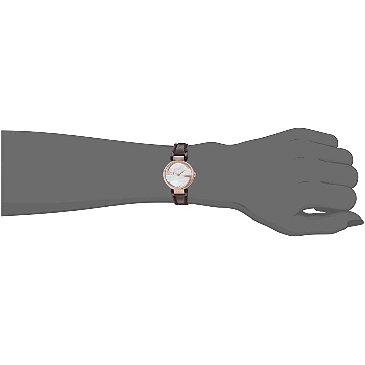 Gucci G Interlocking Mother of Pearl Dial Brown Leather Strap Watch For Women - YA133516 Buy Now By Gucci