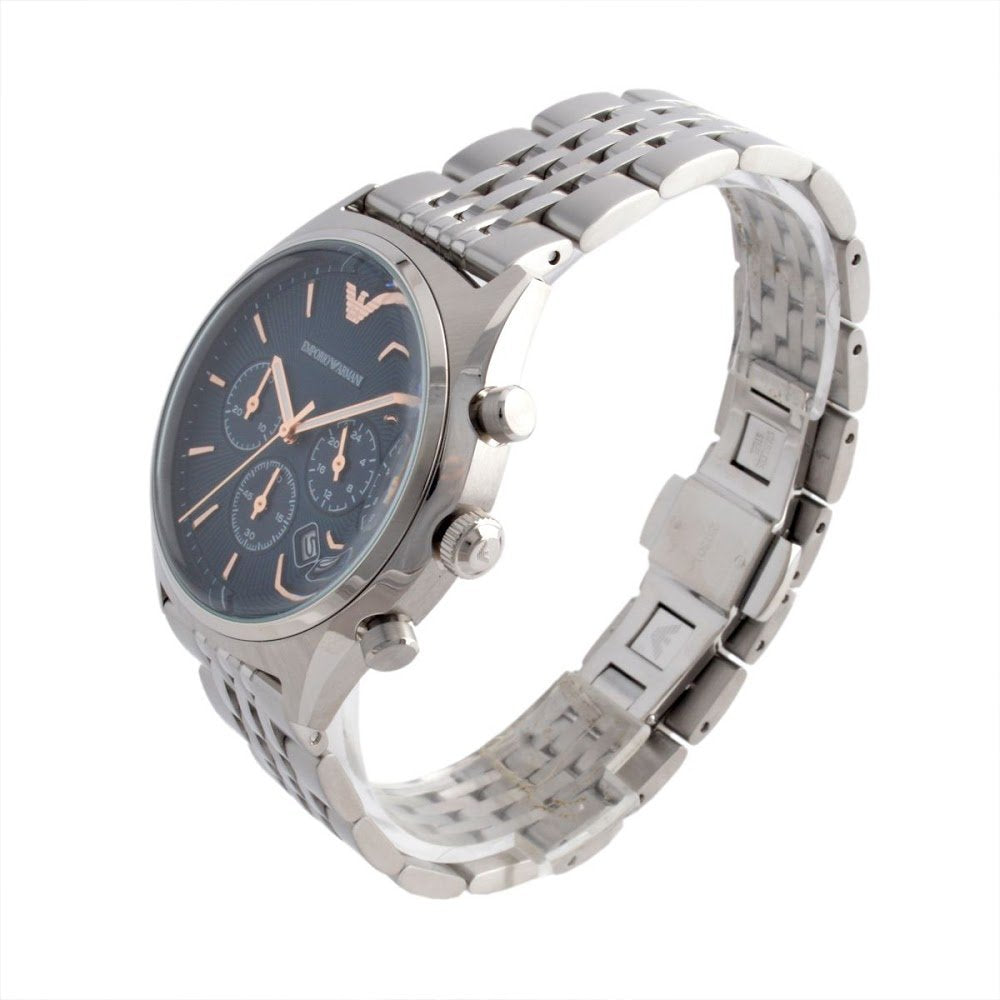 Emporio Armani Luigi Chronograph Quartz Blue Dial Silver Steel Strap Watch For Men - AR1974 Buy Now By Emporio Armani