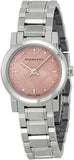 Burberry The City Diamonds Pink Dial Silver Steel Strap Watch for Women - BU9223 Buy Now By Burberry