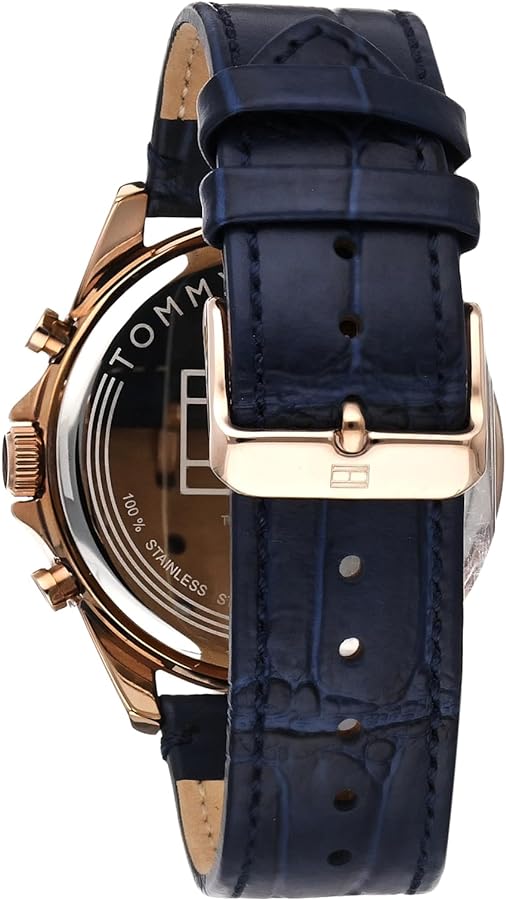 Tommy Hilfiger Baker Chronograph Quartz Blue Dial Blue Leather Strap Watch For Men - 1710451 Buy Now By Tommy Hilfiger