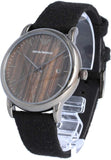 Emporio Armani Luigi Analog Brown Dial Black Leather Strap Watch For Men - AR11156 Buy Now By Emporio Armani