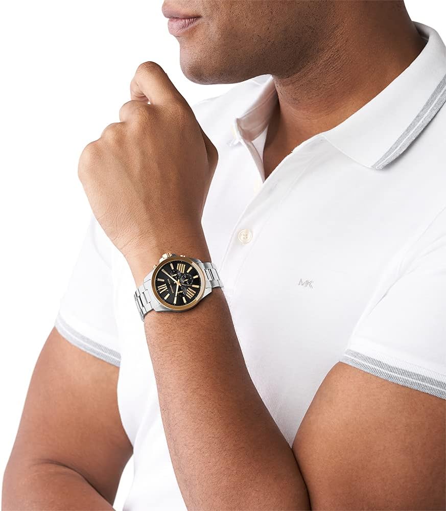 Michael Kors Wren Chronograph Black Dial Silver Steel Strap Watch For Men - MK8880 Buy Now By Michael Kors