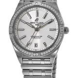 Breitling Chronomat Automatic 36 Diamonds White Dial Silver Steel Strap Watch for Women - A10380591A1A1 Buy Now By Breitling