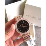 Michael Kors Darci Black Dial Rose Gold Steel Strap Watch for Women - MK3402 Buy Now By Michael Kors