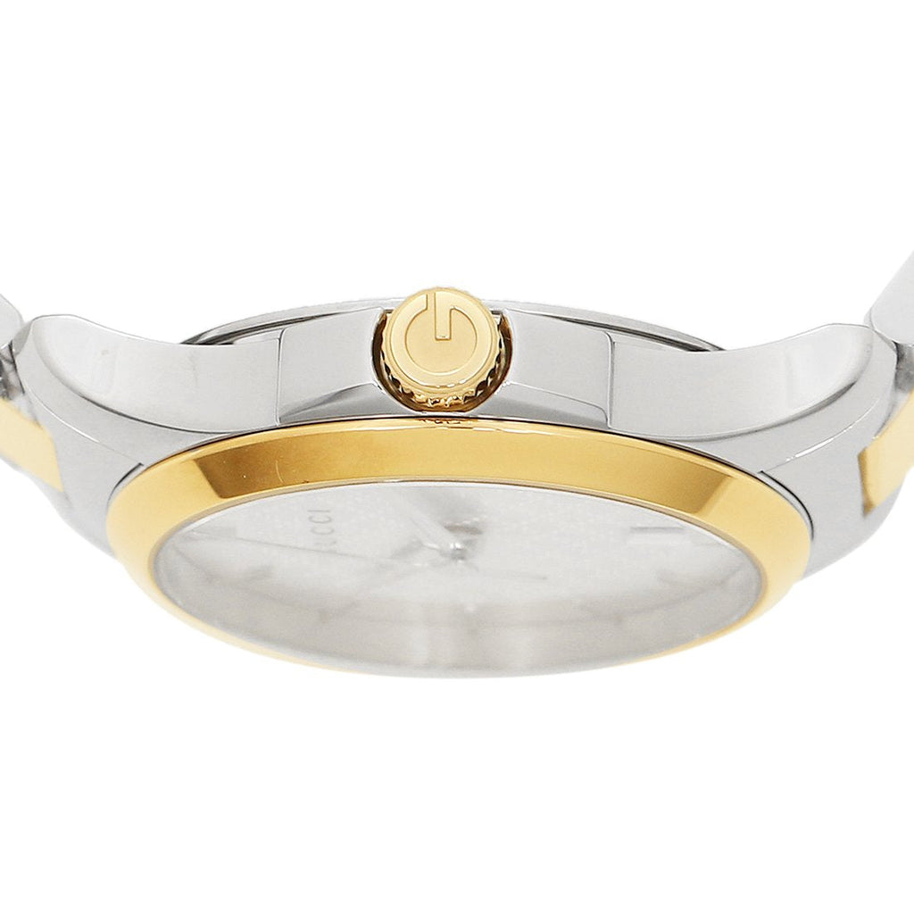 Gucci G Timeless Quartz Silver Dial Two Tone Steel Strap Watch For Women - YA126531 Buy Now By Gucci